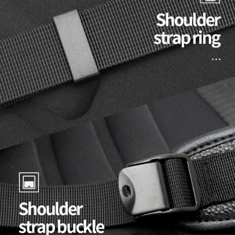 Δερμάτινο Σακίδιο 18L Laptop 15,6” Bopai 61-128821 μαύρο 