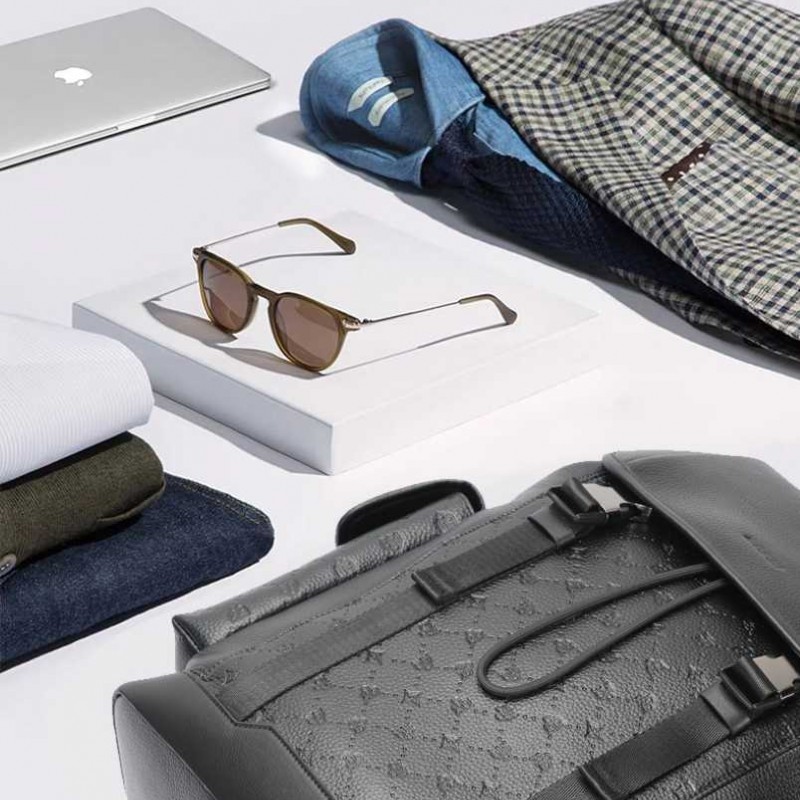 Δερμάτινο Σακίδιο 18L Laptop 15,6” Bopai 61-128821 μαύρο 