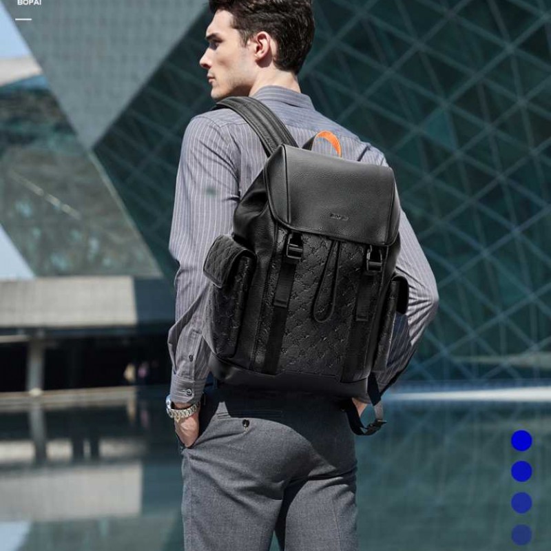 Δερμάτινο Σακίδιο 18L Laptop 15,6” Bopai 61-128821 μαύρο 