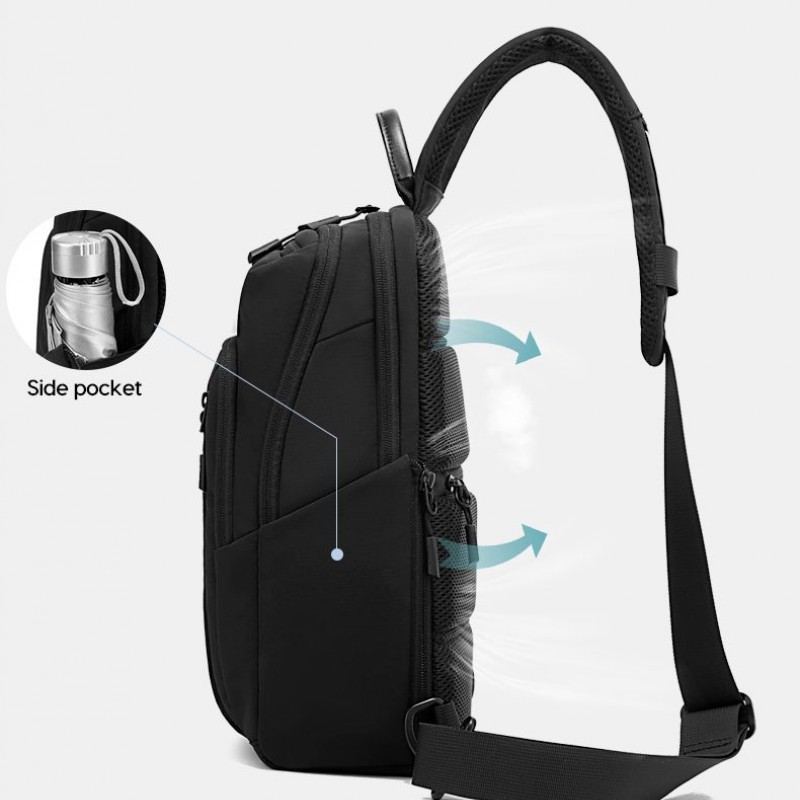 Τσαντάκι Στήθους Bange 7868 μαύρο 