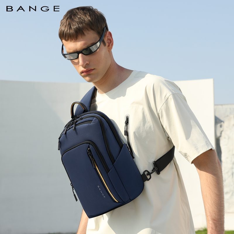 Τσαντάκι Στήθους Bange 7868 μπλε 