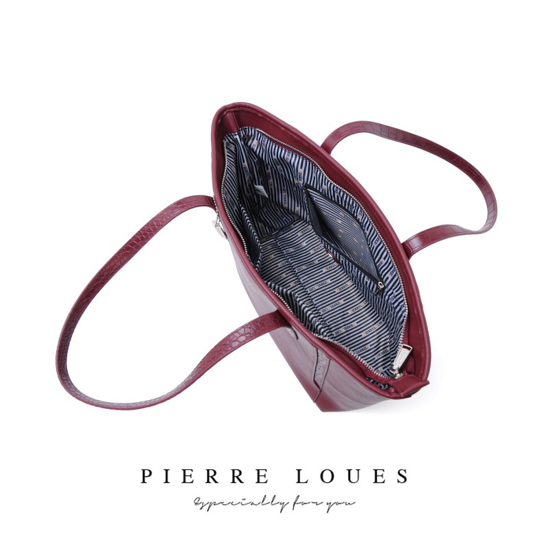 Γυναικεία Τσάντα Ώμου Shopper Pierre Loues PL914-105 μπορντό 