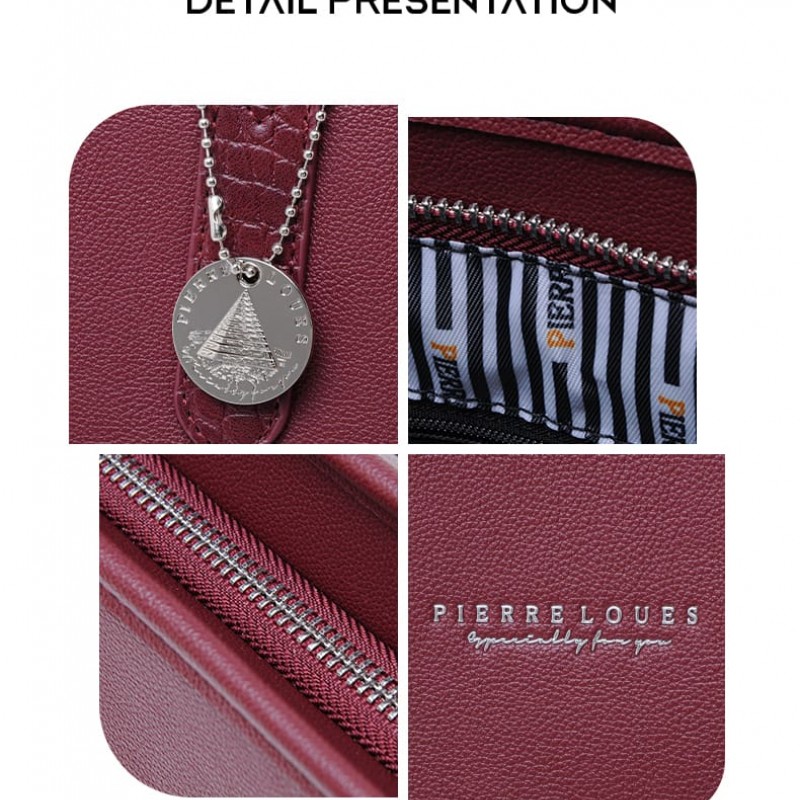 Γυναικεία Τσάντα Ώμου Shopper Pierre Loues PL914-105 μπορντό 