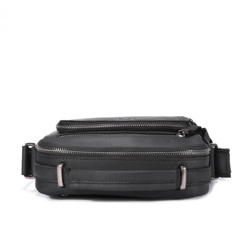 Δερμάτινο τσαντάκι ώμου Bull Captain DJB 0500-L μαύρο 