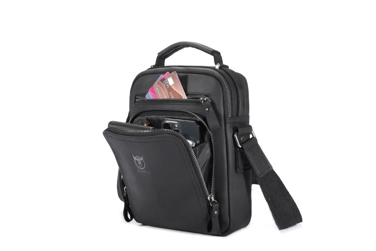 Δερμάτινο τσαντάκι ώμου Bull Captain DJB 0500-L μαύρο 