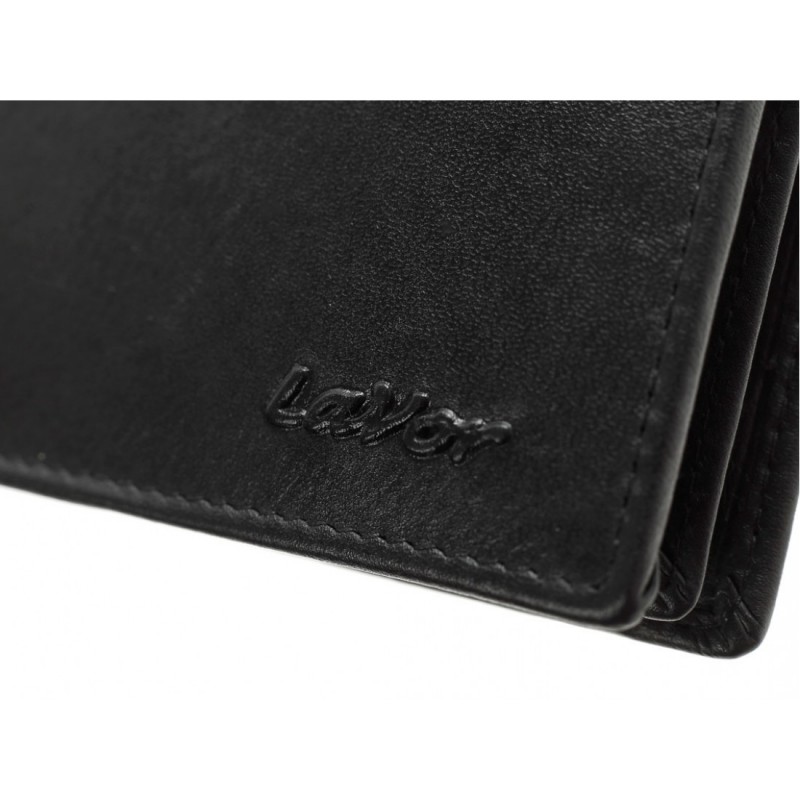 Ανδρικο δερματινο πορτοφολι  χρωμα Lavor-1-6091-black
