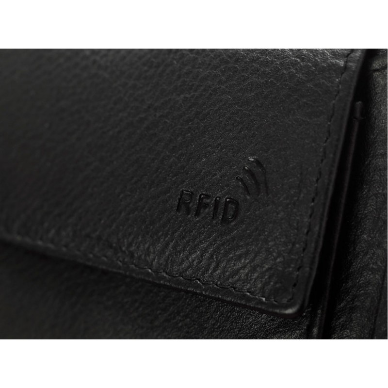 Δερμάτινο Πορτοφόλι Lavor ταυτοτητας με RFID Μαύρο Lavor-1-3806-black