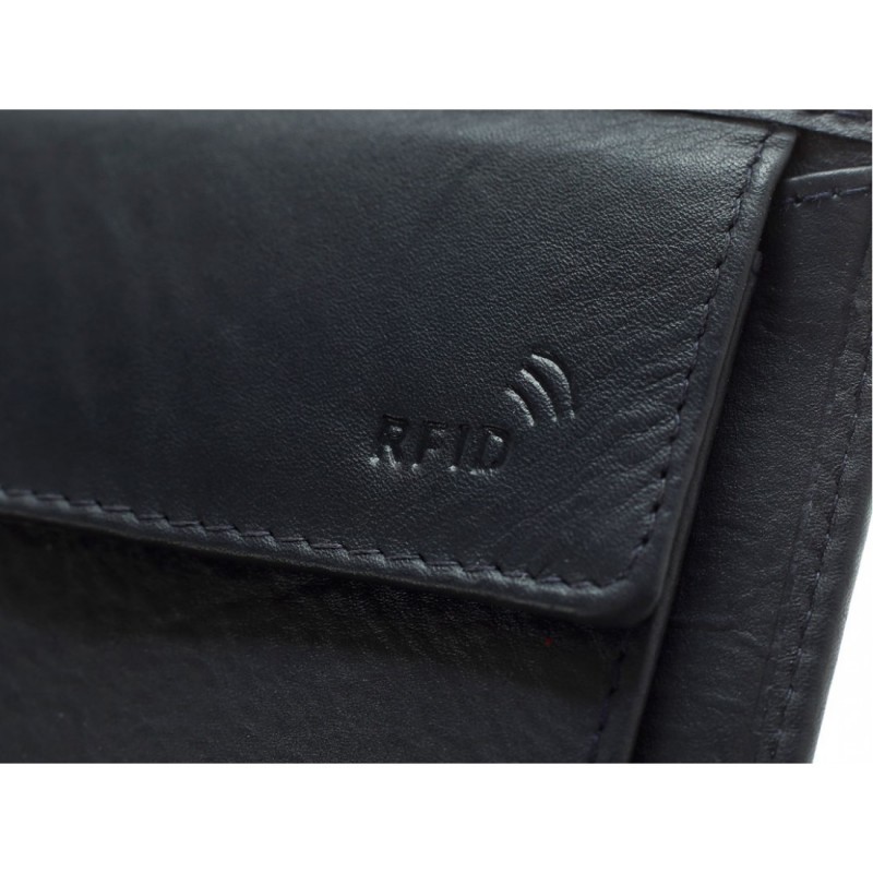 Δερμάτινο Πορτοφόλι Lavor ταυτοτητας με RFID μπλε Lavor-1-3819-blue