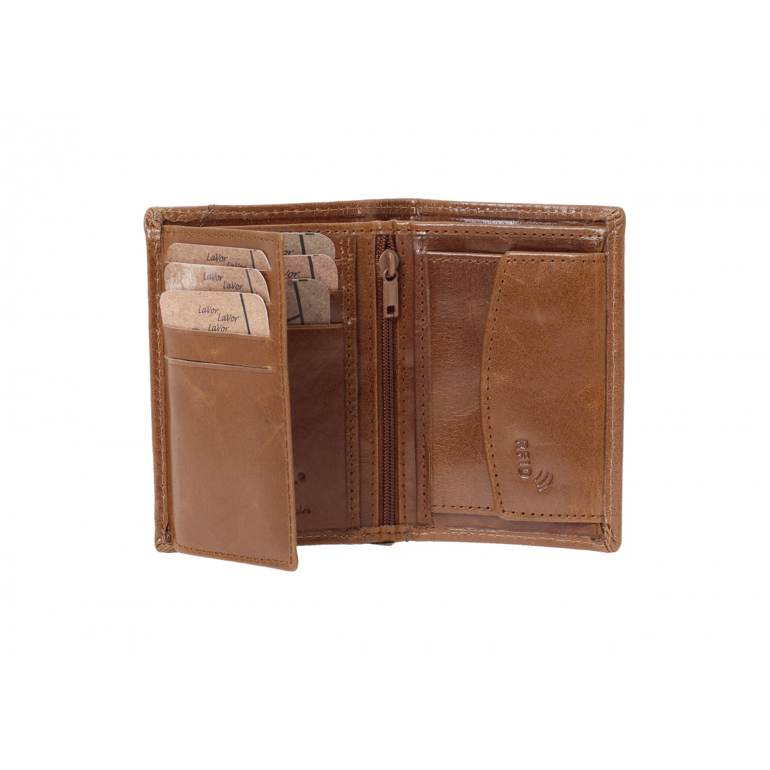 Πορτοφόλι Ανδρικό Δερμάτινο Lavor cognac1-3808 