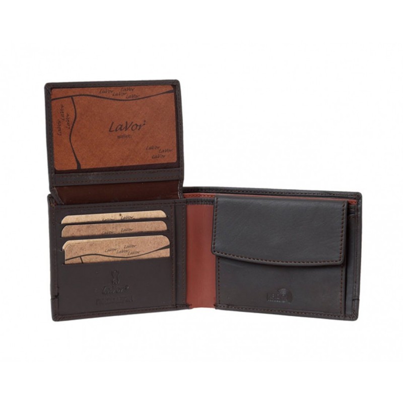 Lavor Δερμάτινο αντρικό πορτοφόλι 1-6084 brown