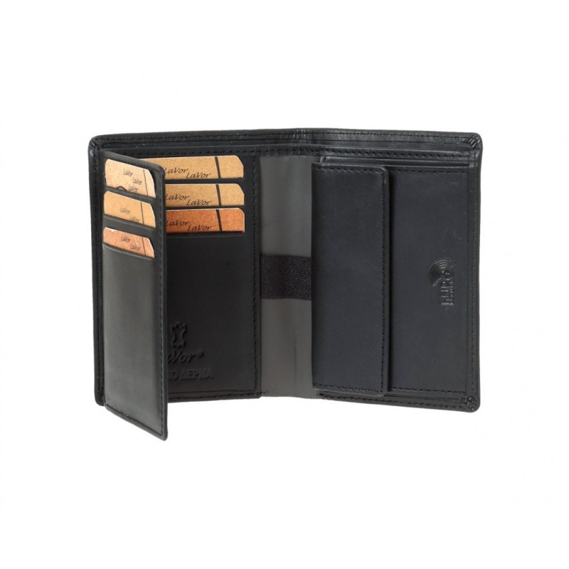 Lavor Ανδρικο δερματινο πορτοφολι σε ΜΑΥΡΟ χρωμα Lavor-6087-black