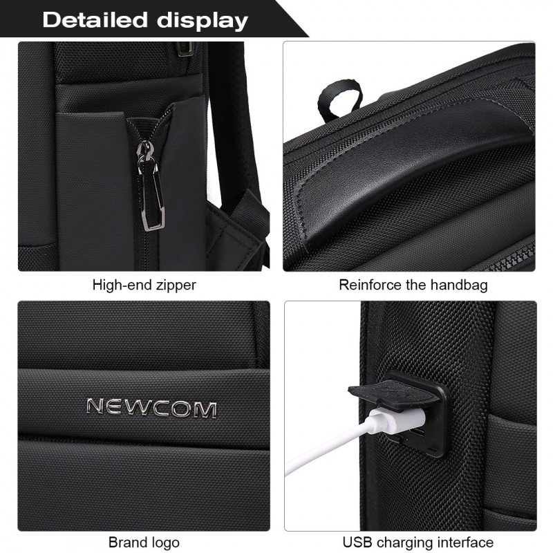 Επαγγελματικό σακίδιο 15,6” NewCom Ν1448445001 μαύρο 