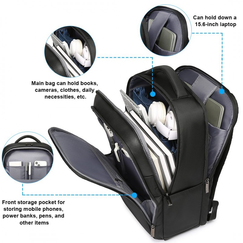 Επαγγελματικό σακίδιο 15,6” NewCom Ν1448445001 μαύρο 