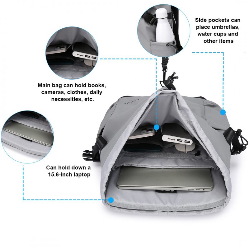 Επαγγελματικό σακίδιο 15,6” NewCom N1660442003 μαύρο 