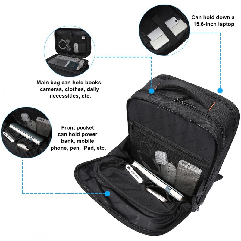 Επαγγελματικό σακίδιο 15,6” NewCom N1705445001 μαύρο