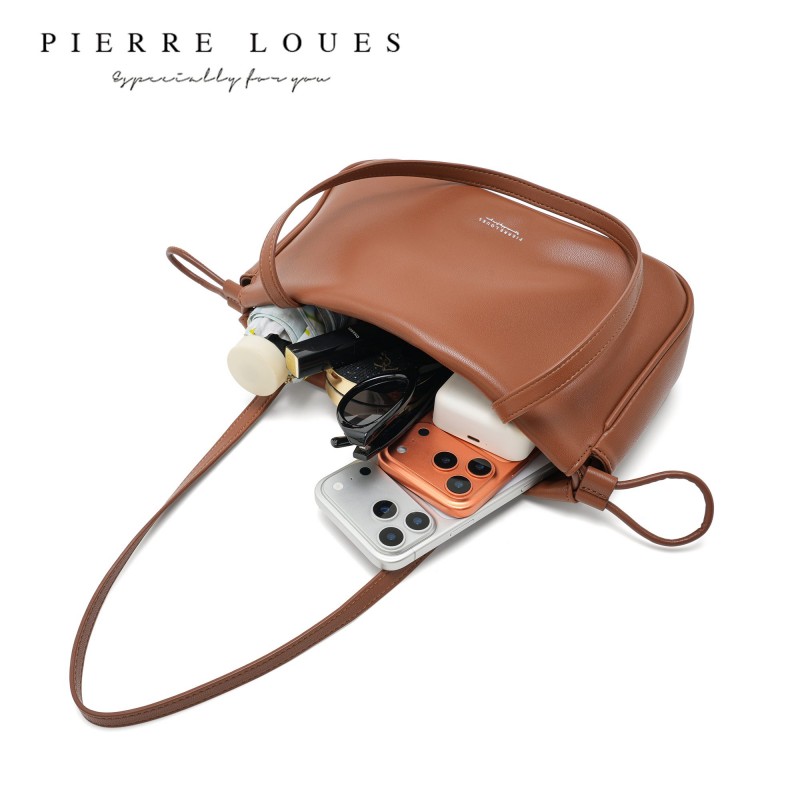 Τσάντα Ώμου  Pierre Loues PL915-12 καφέ 