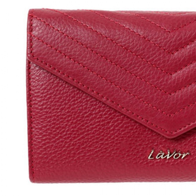 Μεγάλο Δερμάτινο Γυναικείο Πορτοφόλι με RFID  lavor-1-6072-red