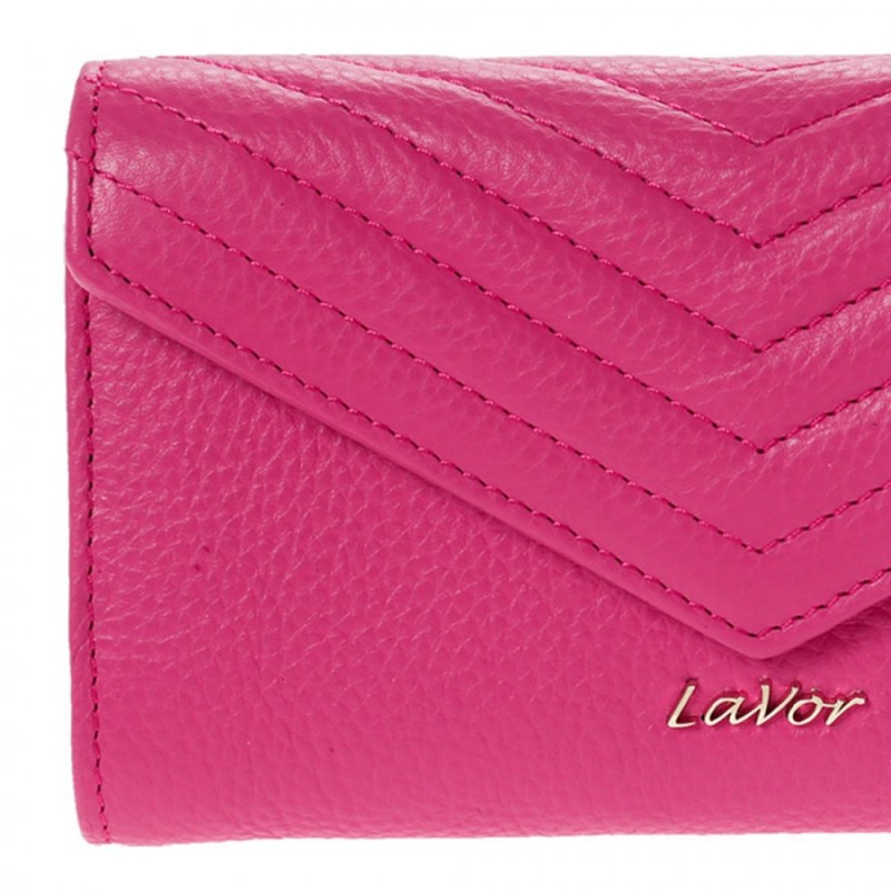 Μεγάλο Δερμάτινο Γυναικείο Πορτοφόλι με RFID  lavor-1-6072-rodi