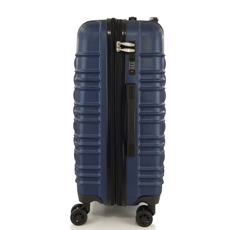 Σκληρές Βαλίτσες με Επέκταση Σετ 3 Τεμαχίων Forecast DQ2207-SET3. Μπλέ