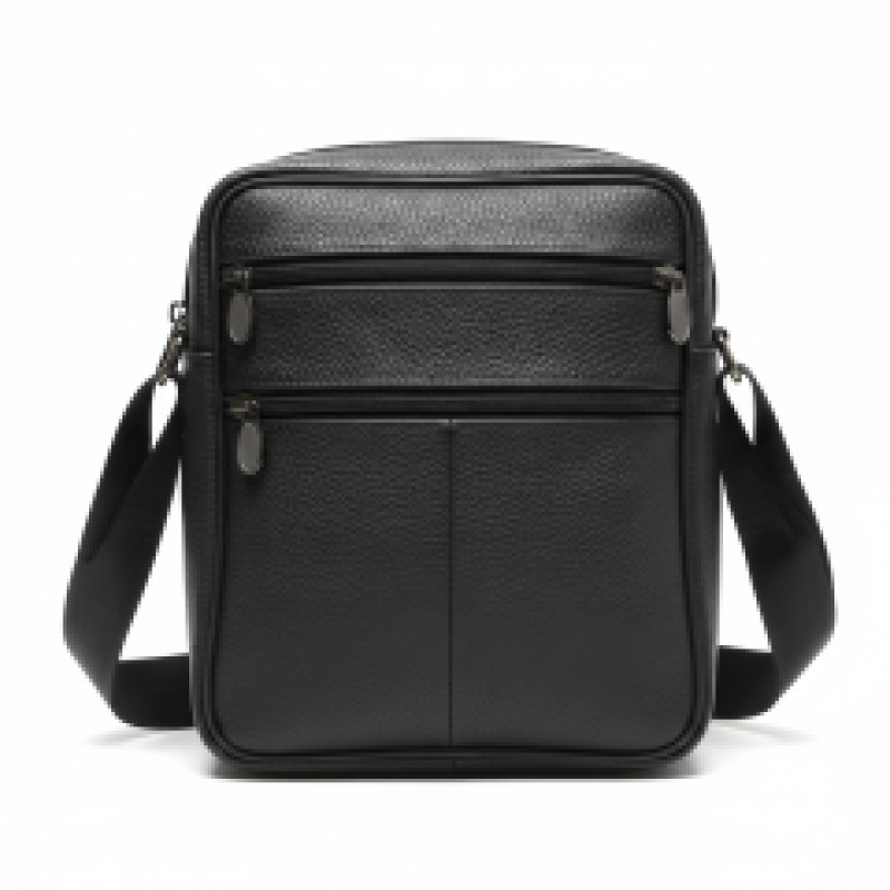 Δερμάτινο τσαντάκι ώμου BORSELLINO 958 black 
