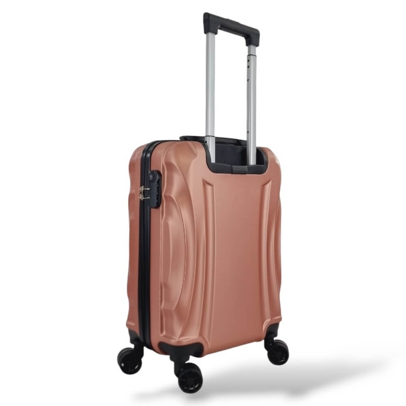 Βαλίτσα Καμπίνας FORECAST P009 55x35x20 Ροζ Χρυσό – Ιδανική για Όλες τις Αεροπορικές Εταιρίες