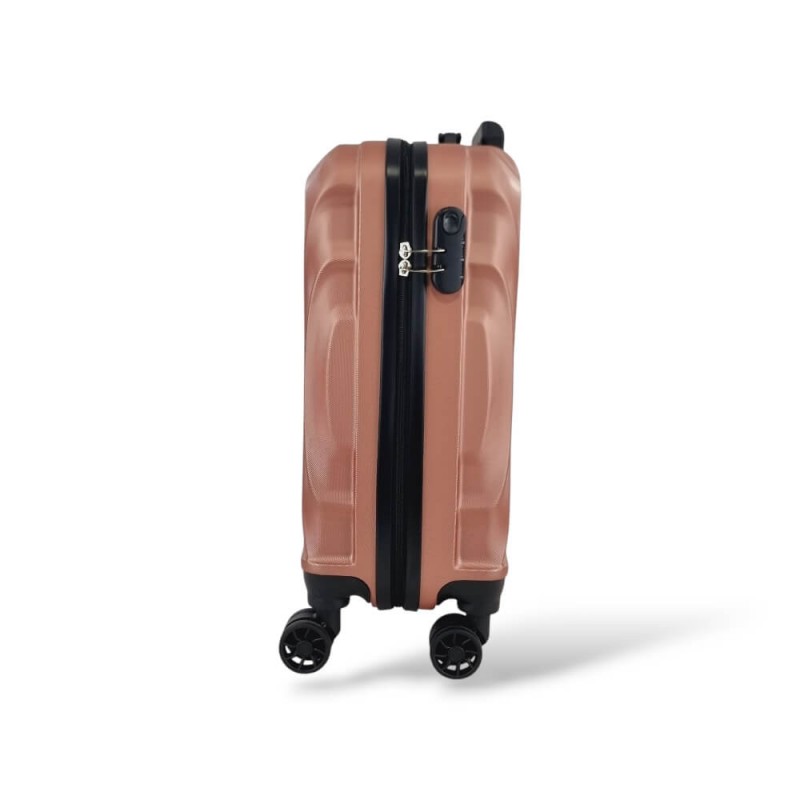 Βαλίτσα Καμπίνας FORECAST P009 55x35x20 Ροζ Χρυσό – Ιδανική για Όλες τις Αεροπορικές Εταιρίες