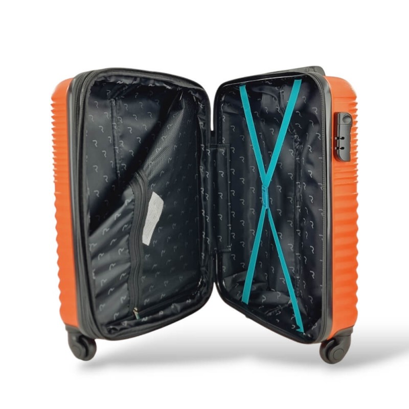 Σκληρή Βαλίτσα Καμπίνας 55x40x20 +5cm Επέκταση RAIN RB80139C.ΠΟΡΤΟΚΑΛΙ