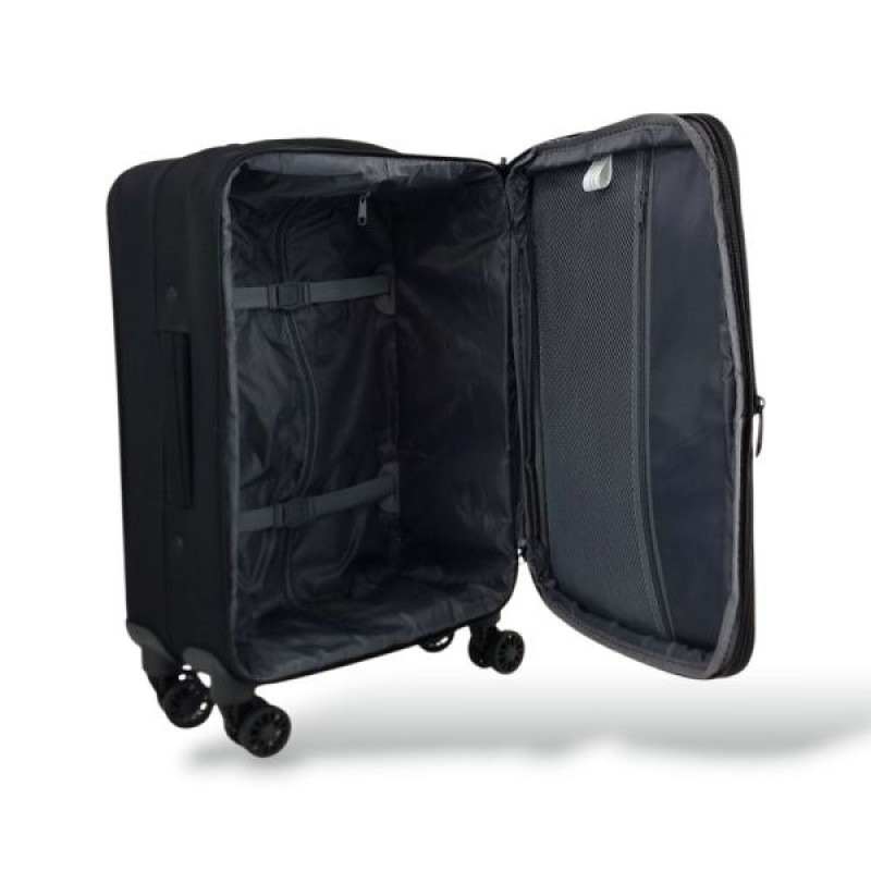 Βαλίτσα Καμπίνας Forecast 5703C 55x38x20 +5cm 45lt ΜΑΥΡΟ